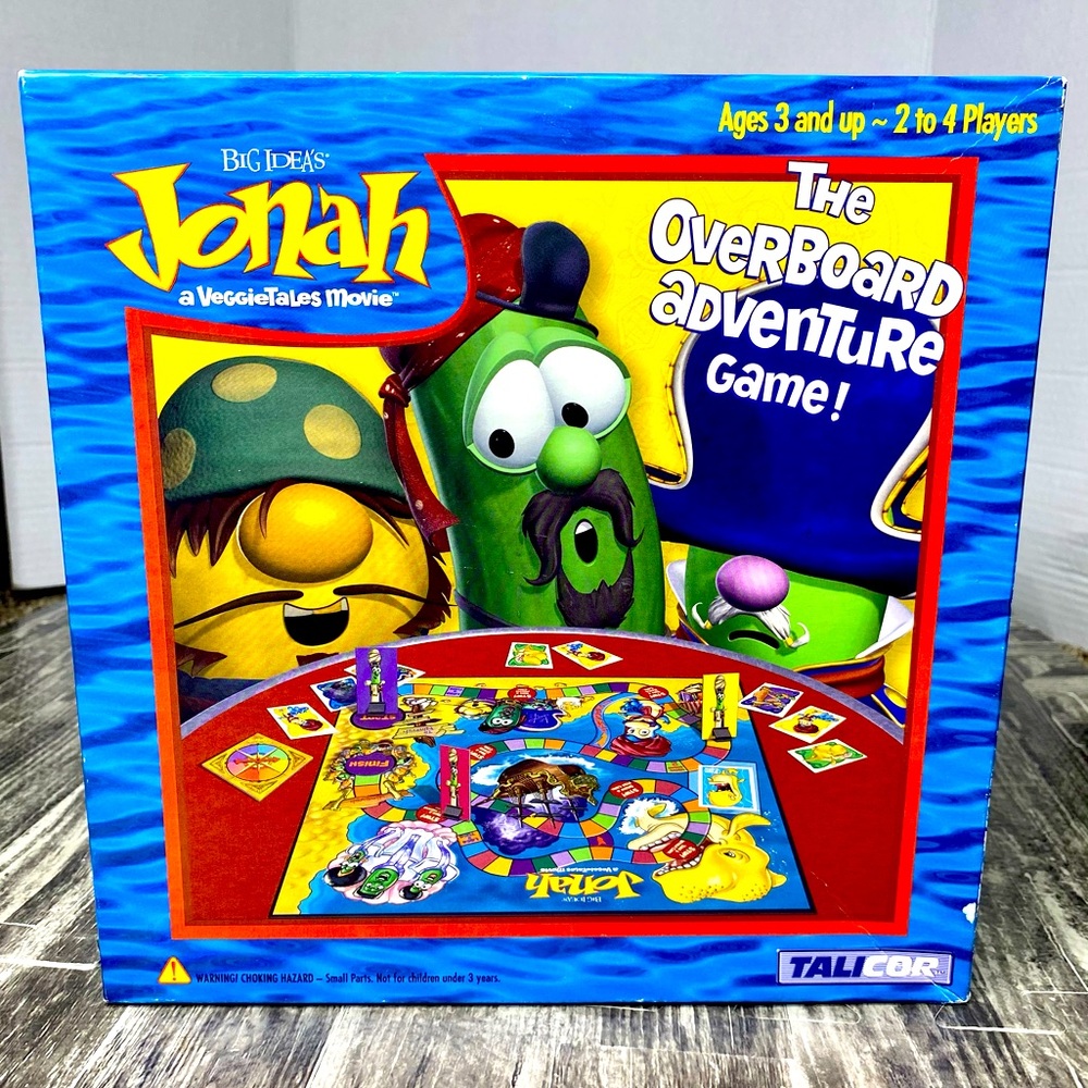 Vintage Veggie Tales Overboard Adventure Board Game